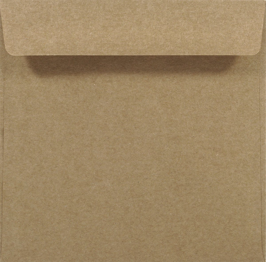 Netuno 500 Sand-Braun quadratische Umschläge Kraftpapier 170x170 mm gerade Klappe ohne Fenster Brief