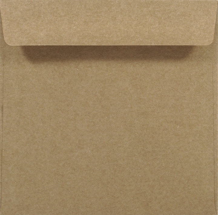 Netuno 500 Sand-Braun quadratische Umschläge Kraftpapier 170x170 mm gerade Klappe ohne Fenster Brief
