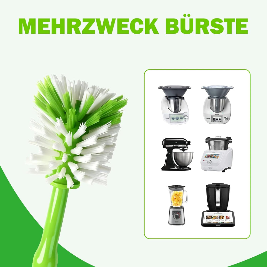 3er Reinigungsbürste Set für Thermomix TM7/TM6/TM5/TM31 &amp; Monsieur Cuisine, Nylonborsten Spülbürste