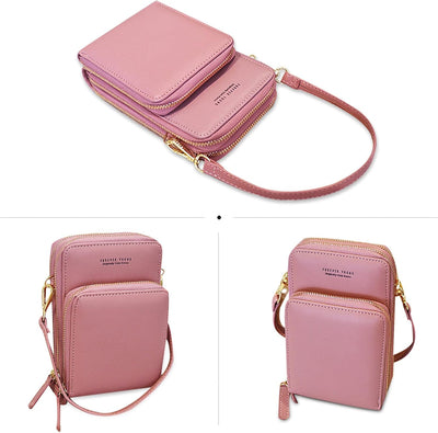 FANDARE Handy Umhängetasche Frauen Crossbody Tasche Schultertasche Damen Handy-Brieftasche Klein Han