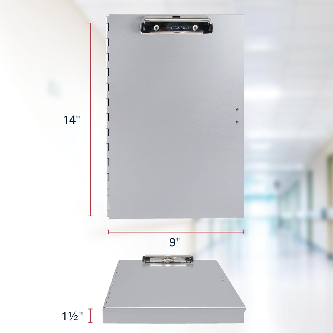 Saunders Tuff-Schreiber-Klemmbrett aus recyceltem Aluminium, Briefgrösse, silberfarben, 1 Klemmbrett