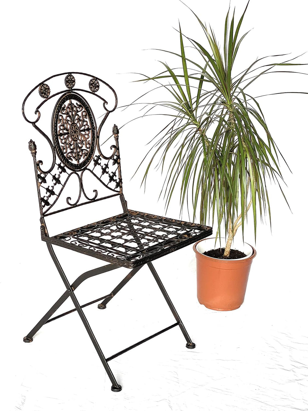DanDiBo Gartenstuhl Metall Avis 1840 Metallstuhl Bistrostuhl Stuhl Garten Vintage Eisen Nostalgie Ei