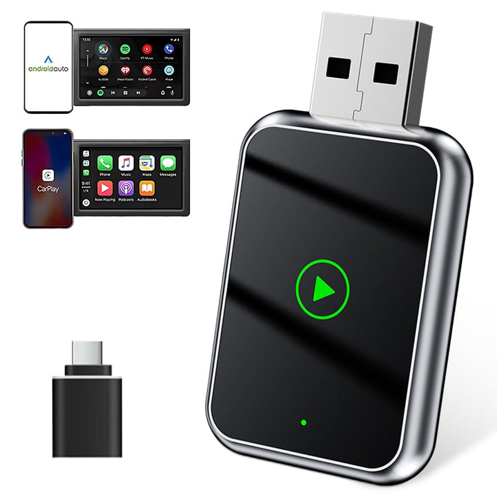 2026 Carplay Wireless Adapter, Android Auto Wireless Adapter, Car Play Adap-TER Auto mit USB und Typ