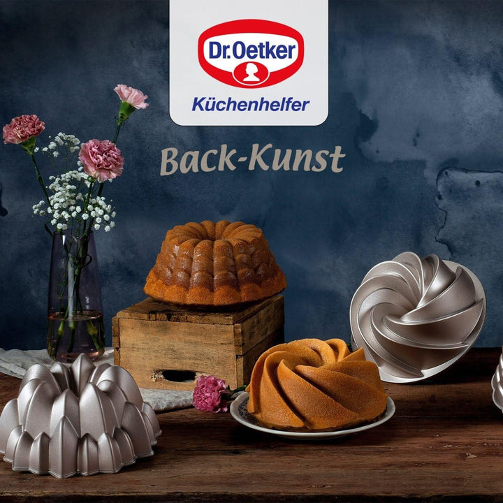 Dr. Oetker Guglhupf Twist ⌀ 24 cm – Gugelhupfform aus der Serie Back-Kunst – Backform mit Antihaft-E