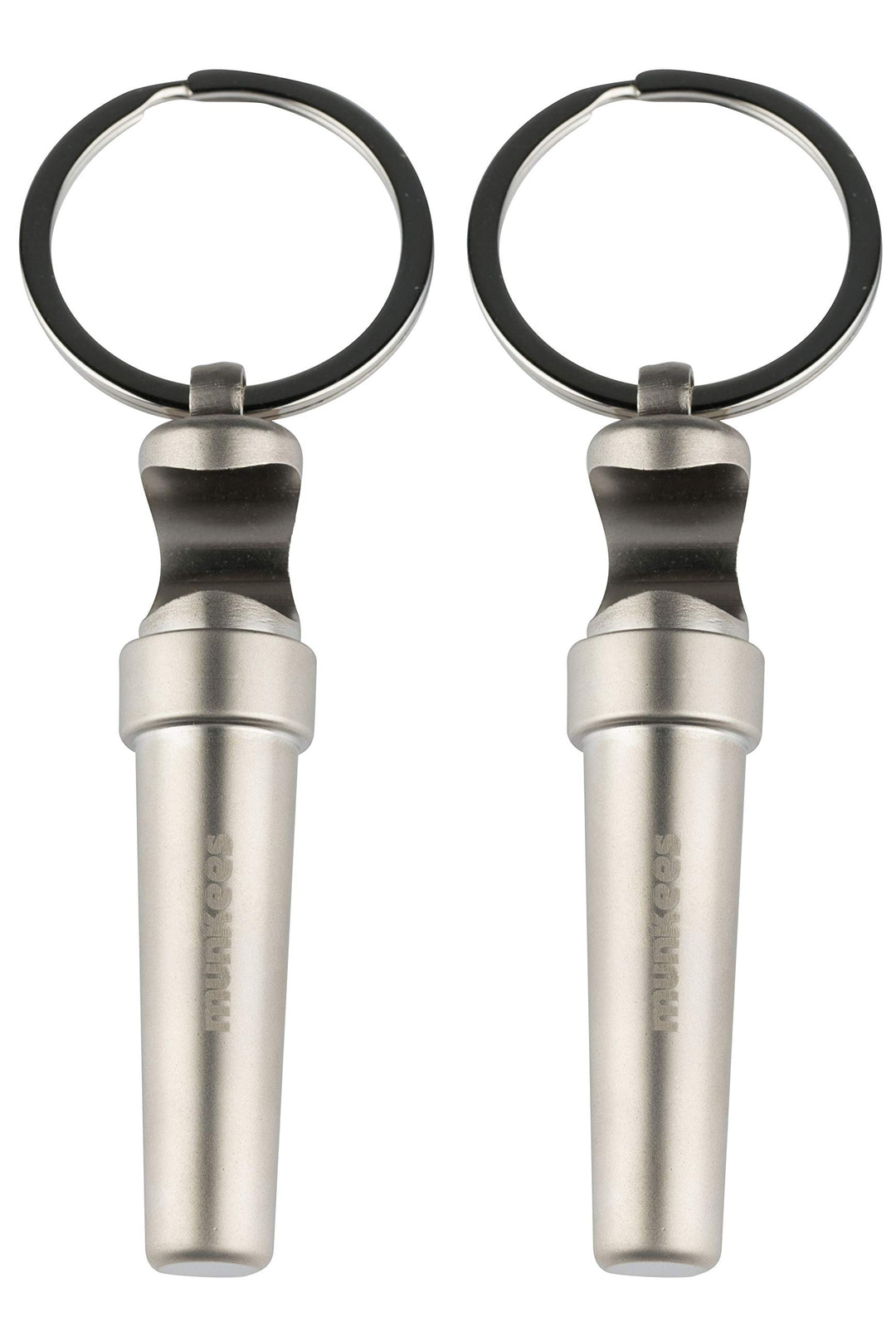 munkees 2 x Schlüsselanhänger Korkenzieher Flaschenöffner, Doppelpack, 34599 Doppelpack Silber, Dopp