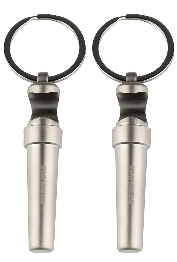 munkees 2 x Schlüsselanhänger Korkenzieher Flaschenöffner, Doppelpack, 34599 Doppelpack Silber, Dopp