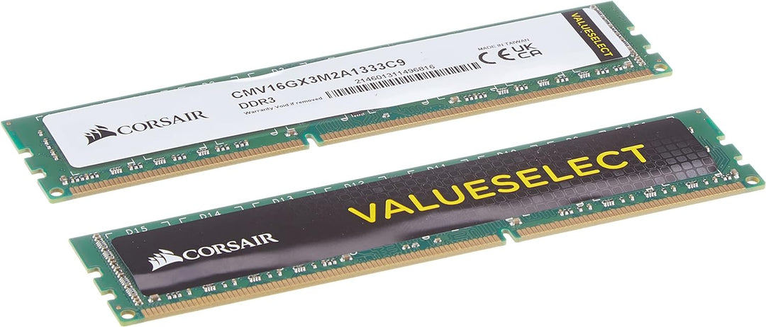 Corsair CMV16GX3M2A1333C9 Value Select 16GB (2x8GB) DDR3 1333 Mhz CL9 Standard Desktop Memory 1333Mh