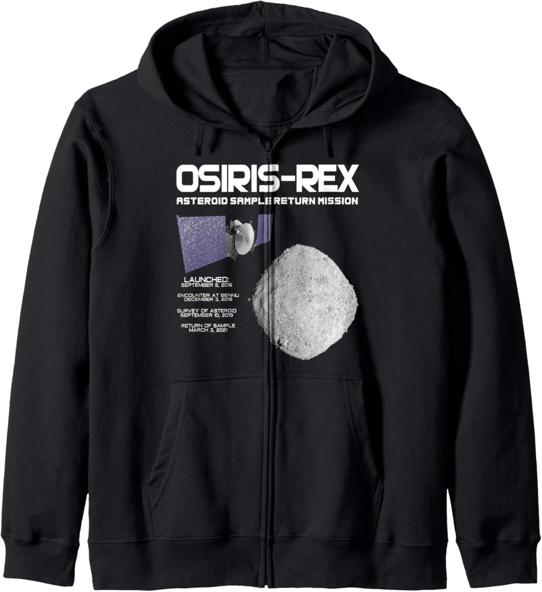 Osiris Rex Mission zu Bennu Asteroid Kapuzenjacke
