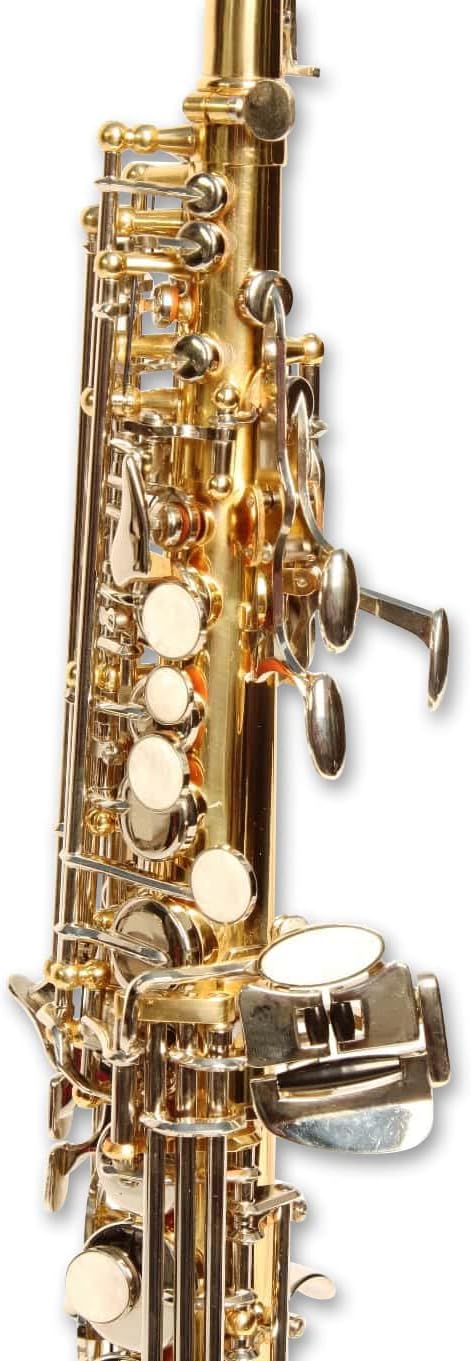 Original SYMPHONIE WESTERWALD DESIGN Sopransaxophon/Sopran Saxophon, Gold/Silber, inkl. Luxus-Hartsc