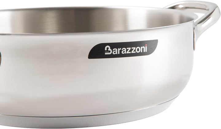 Barazzoni Chef Line Pfanne, Stahl, Stahl, 24.9 x 33.0 x 8.5 cm 24.9x33.0x8.5 cm, 24.9x33.0x8.5 cm
