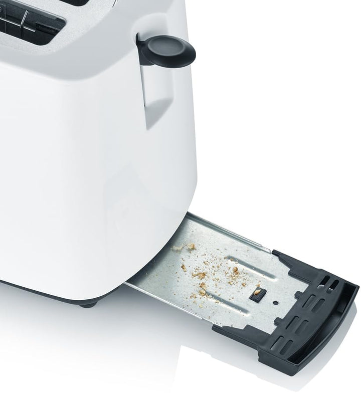 SEVERIN Automatik-Toaster, Toaster mit Brötchenaufsatz, hochwertiger Toaster mit Krümelschublade und