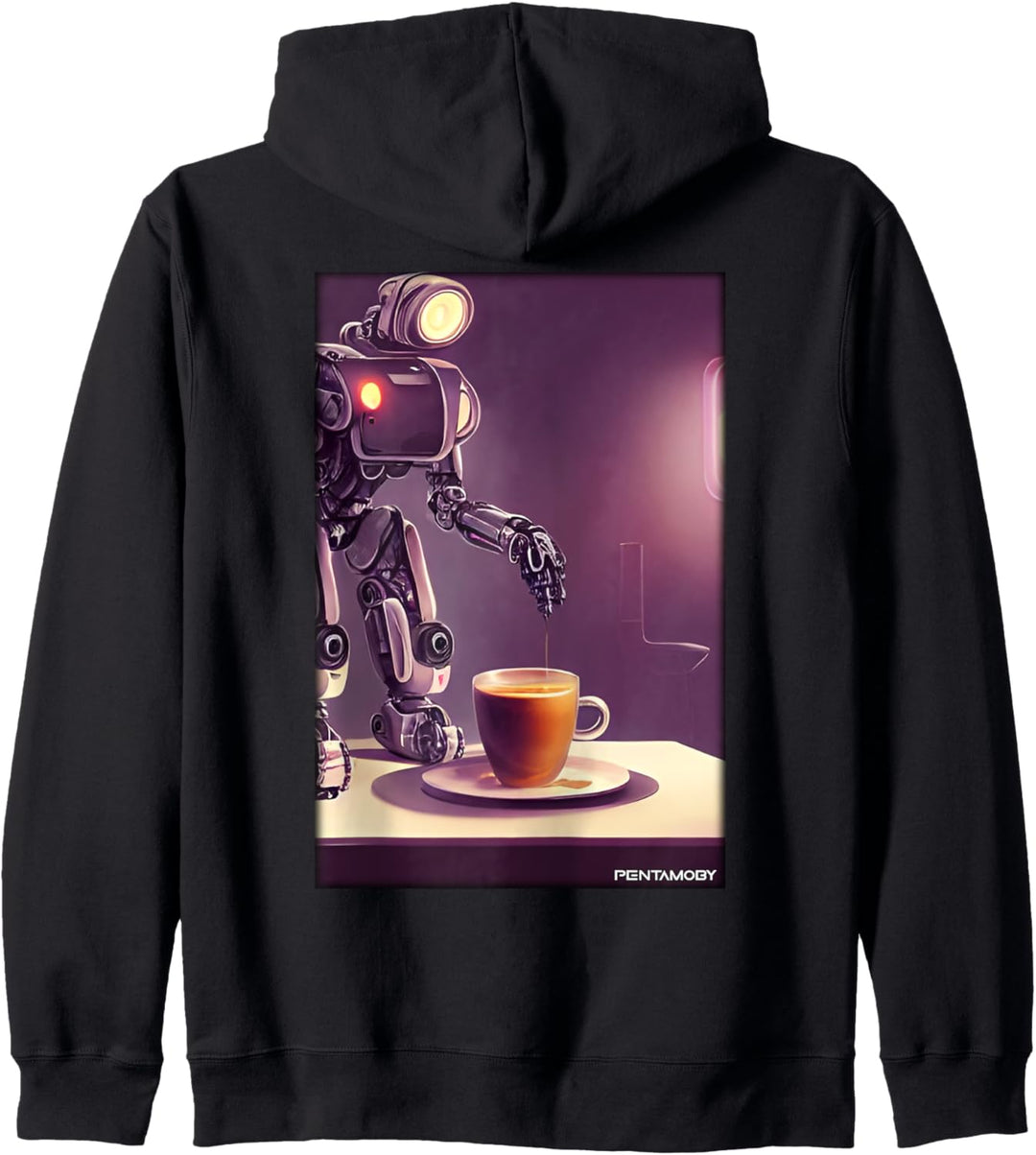 Roboter Kaffee Zukunft Technik Wissenschaft Sci-Fi Maschine Kapuzenjacke