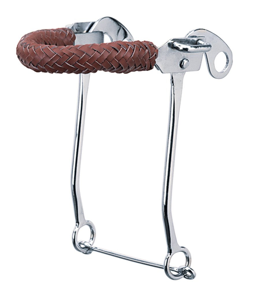 Weaver Leather Hackamore Gebiss mit geflochtenem Leder-Nasenriemen
