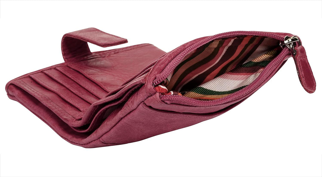 bruno banani Geldbörse Echt Leder Damen | RFID-Schutz, 8 Kartenfächer, kompakte Geldbörse, 2 Münzfäc