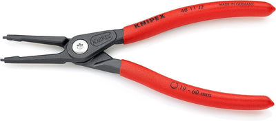 Knipex Präzisions-Sicherungsringzange für Innenringe in Bohrungen grau atramentiert, mit rutschhemme