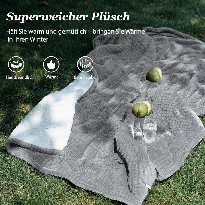Texciting heizdecke 130X180 cm-Wärmedecke heizdecke mit 9 Heizstufen-10 Stunden Auto Off Überhitzung