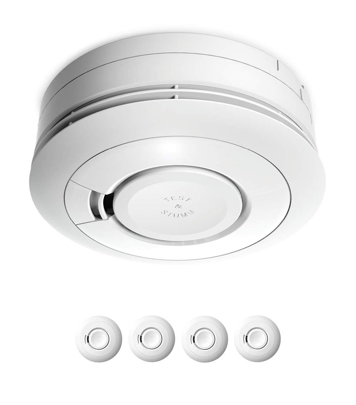 Ei Electronics Ei650 Rauchwarnmelder, Rauchmelder im 4er Set, Stand-alone-Gerät mit Batterie für 10