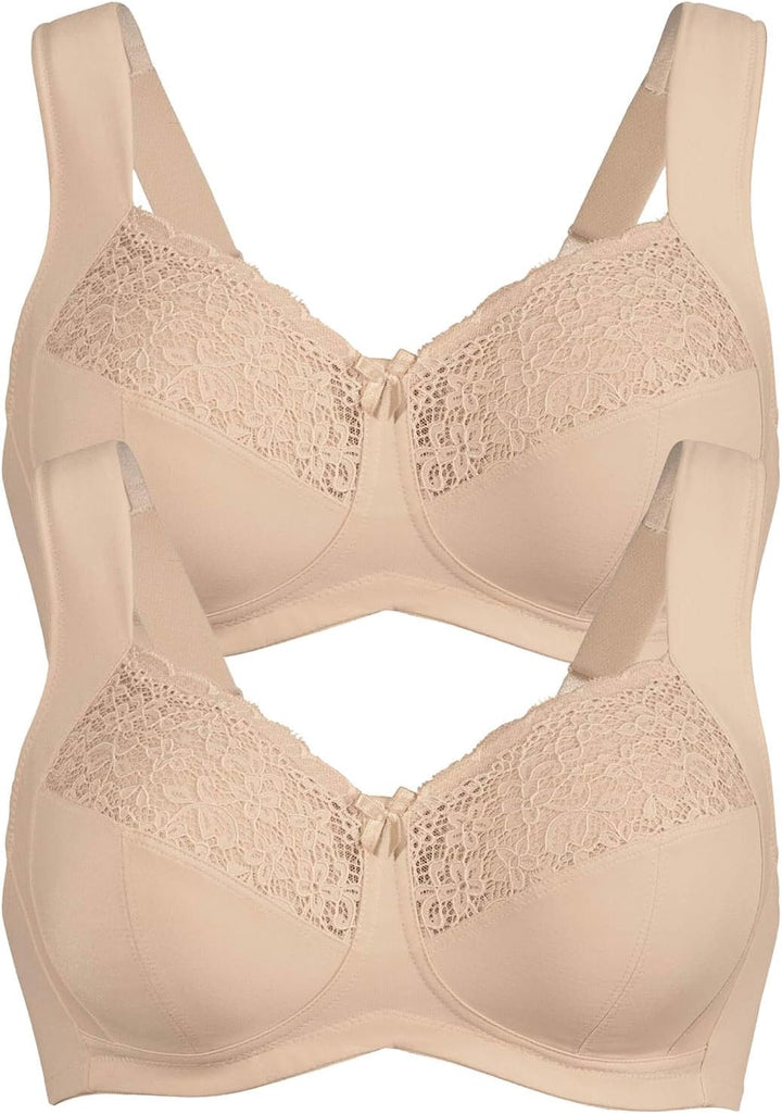 Anita 2er Pack Entlastungs BH ohne Bügel Havanna 5813 75E Desert, 75E Desert