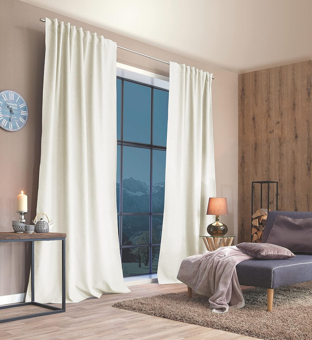 Home Basics -Eskimo- THERMOVORHANG 085960-0910 300 X 135 300 X 135 CM Wollweiss, 300 X 135 CM Wollwe