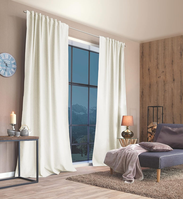 Home Basics -Eskimo- THERMOVORHANG 085960-0910 300 X 135 300 X 135 CM Wollweiss, 300 X 135 CM Wollwe