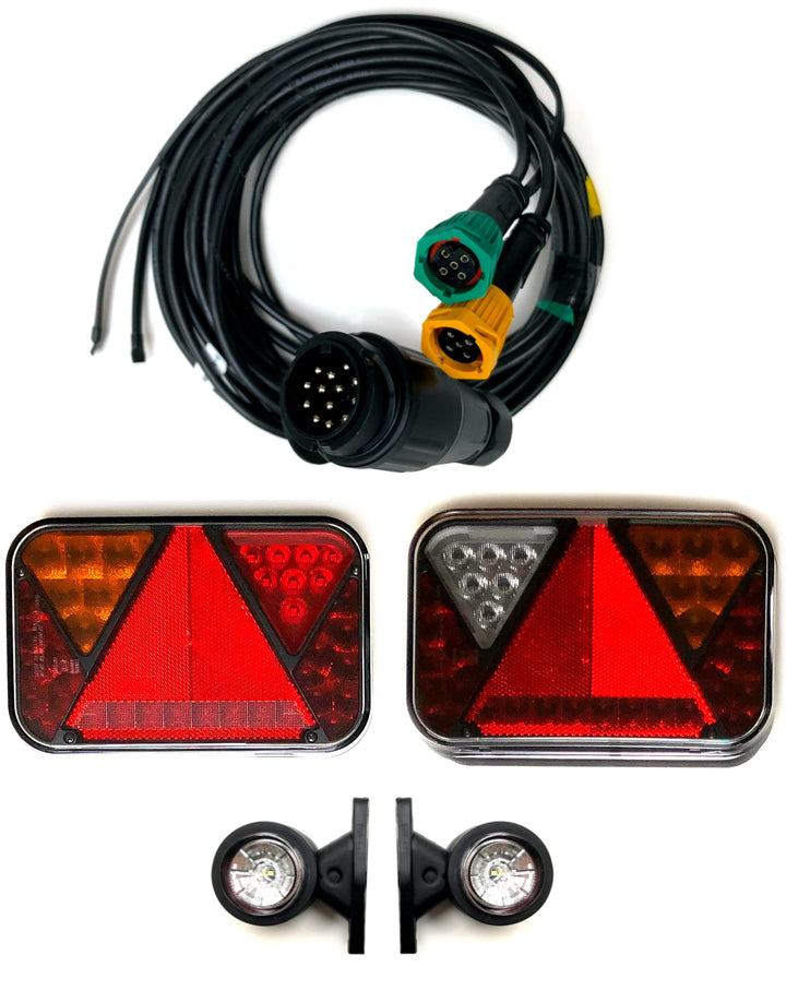 Anhängerbeleuchtung SET LED Rückleuchten LED CANBUS Umrissleuchten 13 pol. Kabel 5 m