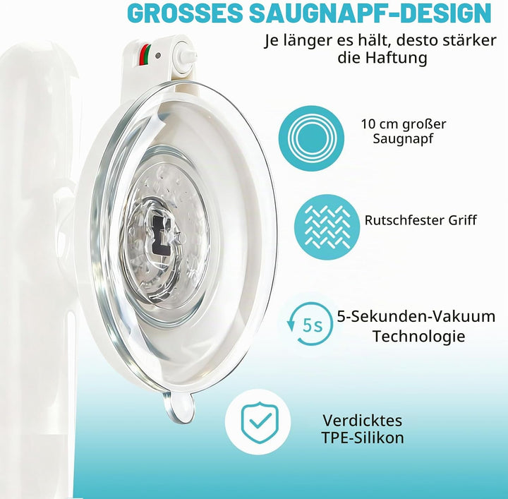Haltegriffe für Senioren, Haltegriff Dusche Ohne Bohren, Haltegriff mit Saugnapf, Duschgriff für Sen