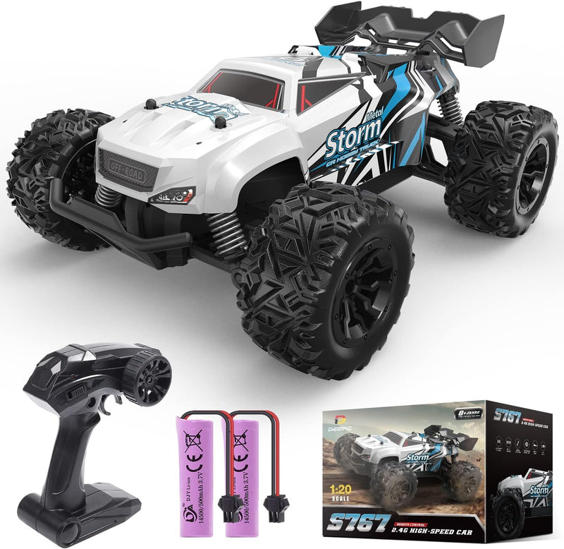 DEERC RC-Auto, 2,4GHz Offroad ferngesteuertes Auto für Kinder/Anfänger, All-Terrain-RC-Truck Rock Cr