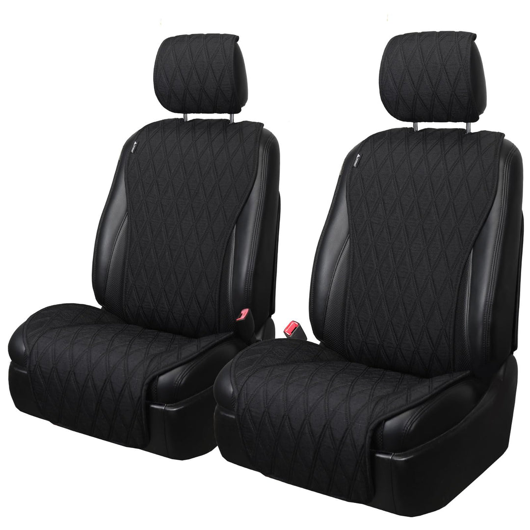 2er-Set Auto Sitzauflage Autositzschoner Schutz Waschbar Schwarz | Leader Accessories Autositz Sitzb
