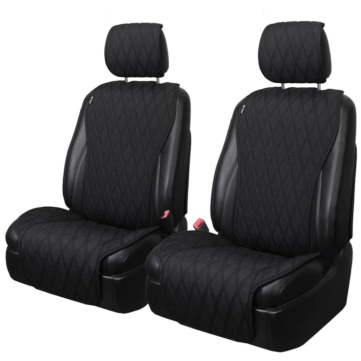 2er-Set Auto Sitzauflage Autositzschoner Schutz Waschbar Schwarz | Leader Accessories Autositz Sitzb