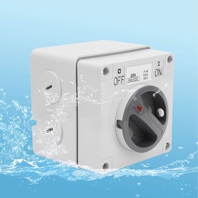 IP66 Wasserdichter Schalter 250V 2 Positionen Drehwahlschalter Staubdichter Ein Aus Schalter für den