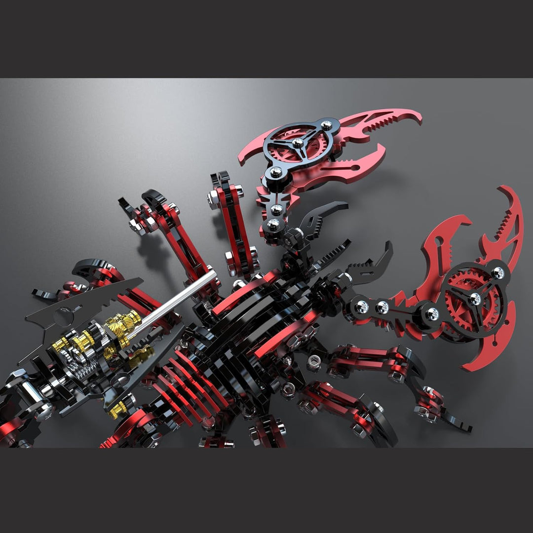 Bunte 3D Skorpion Metall Puzzles für Erwachsene, 3D Metall Modellbausatz, DIY Bauspielzeug 3D Fuchs