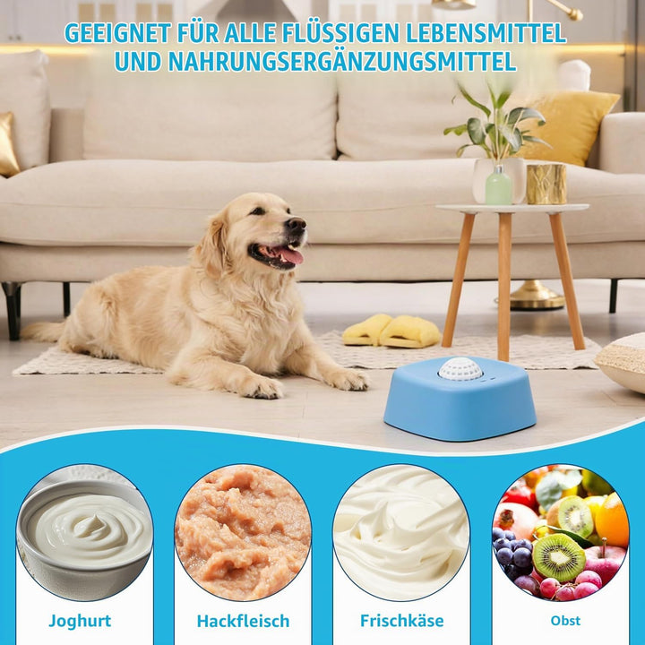 Schleckball Hund, Lick Bowl Für Hunde, Hundelickspielzeug, PP Nassfutter Lick Pad mit Saugnapfbecher