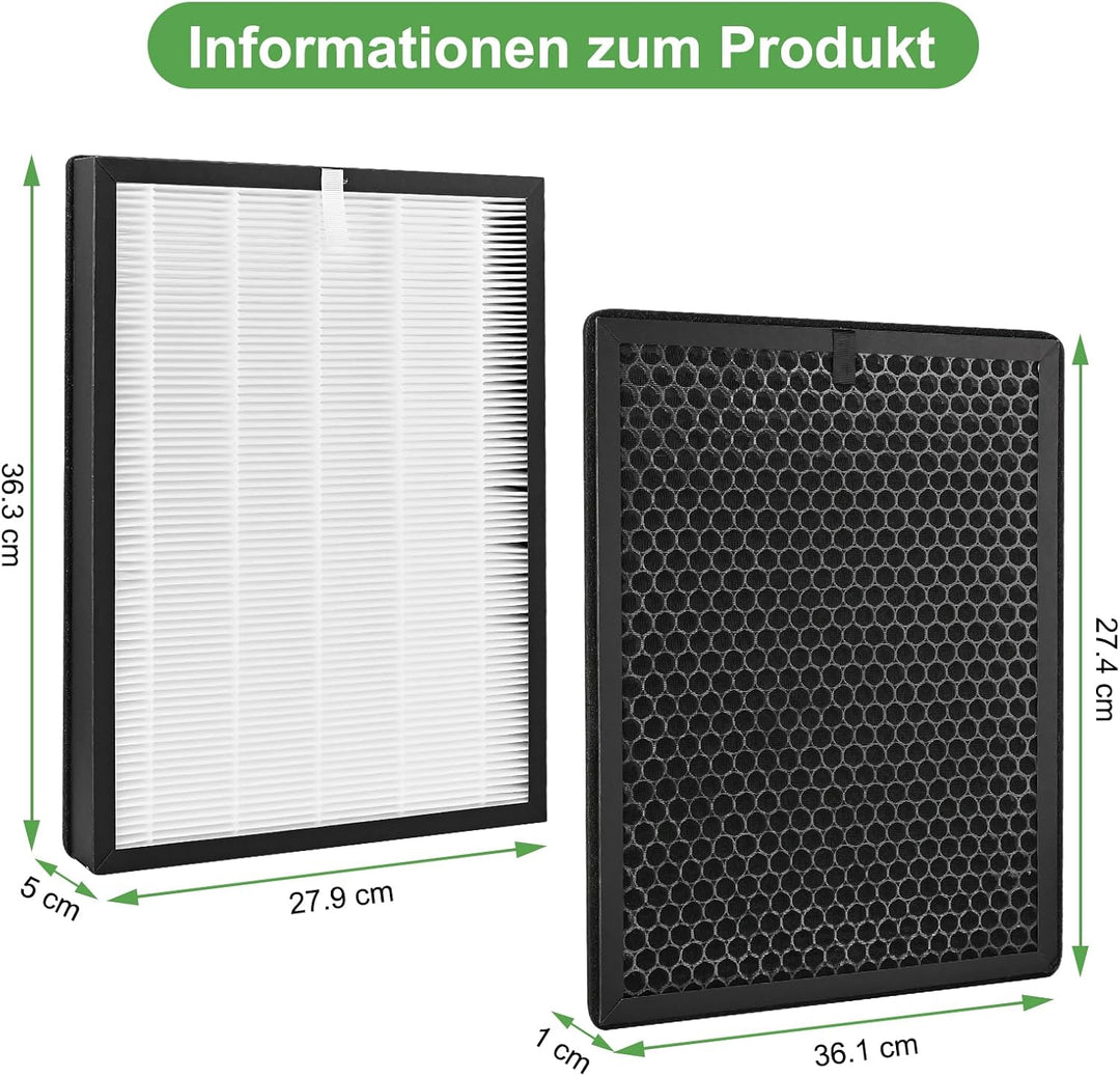 Herboom Ersatzfilter für Philips Luftreiniger AC2882, AC2885, AC2887, AC2889, AC2892, AC3829, 1 HEPA