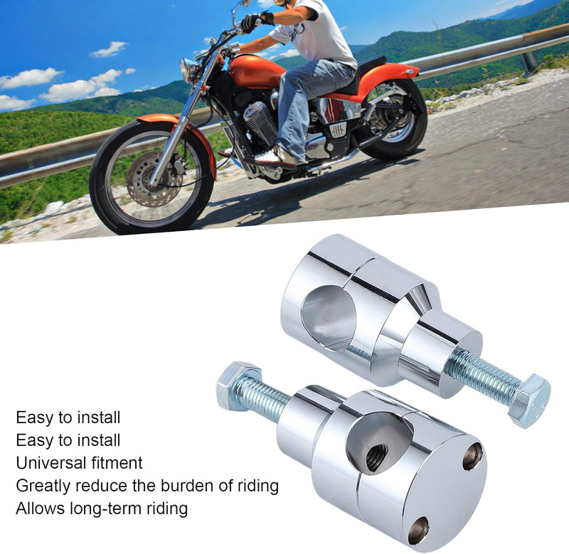 KIMISS 25 mm Lenkerklemme, Universal Circular Motorcycle Lenker Riser Bracket Mount Clamp(Verchromun