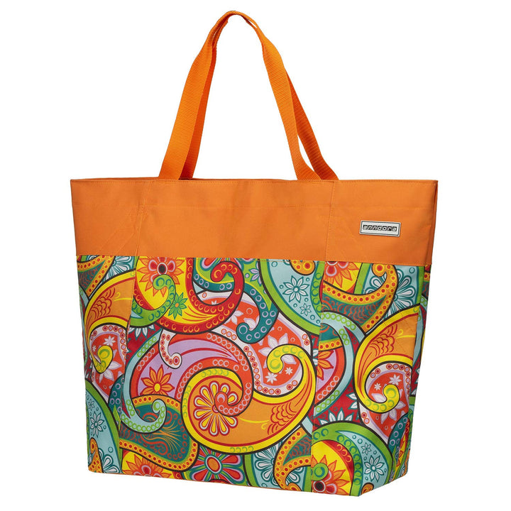 anndora XXL Shopper paisley - Strandtasche 40 Liter Schultertasche Einkaufstasche Paisley Orange, Pa