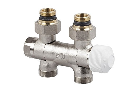 Ventilhahnblock flexibel"Free Style" Ein&Zweirohrsystem drehbar 1/2" x 3/4" Eurokonus - 30 x 1,5