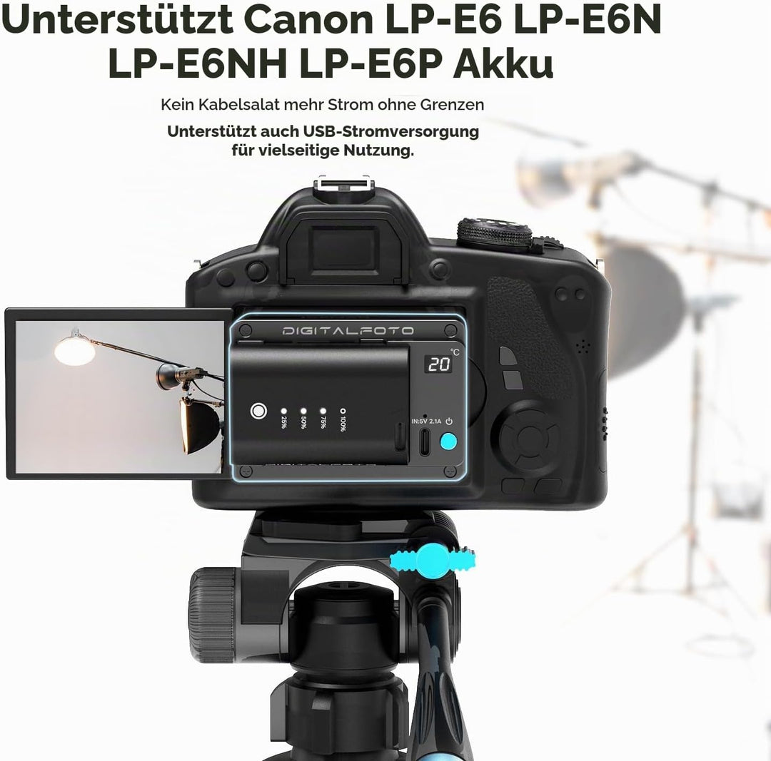 ICEMAN-E6 Kamera Lüfter für Canon R5/R6/90D/SX70, TEC Halbleiter Kamera Cooling Fan mit LED-Anzeige,