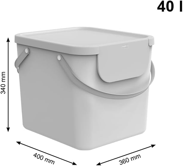 Rotho Albula Wäschesammler 40l, Kunststoff, Weiss, Nicht zutreffend, Weiss
