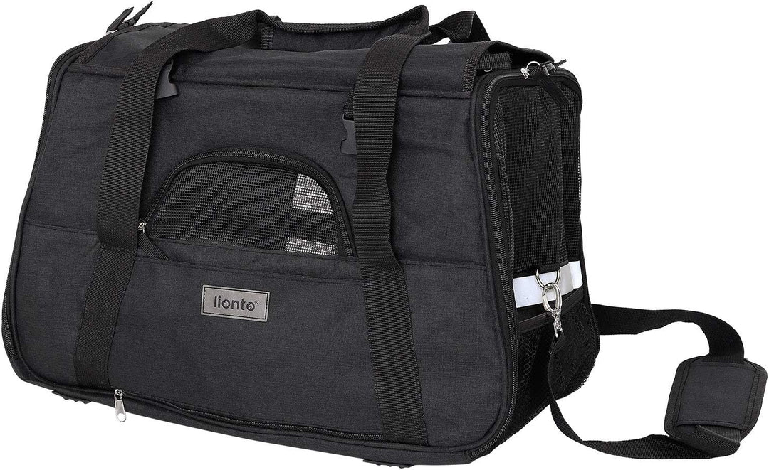 lionto Faltbare Hundetasche Hundebox Reisetasche für Haustiere Hundetransportbox Flugzeugtasche für