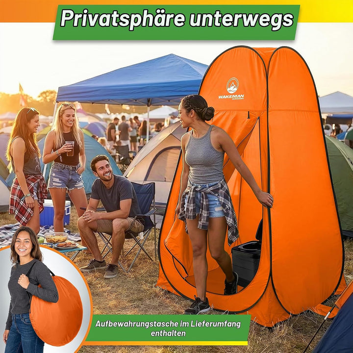 Pop-Up-Pod – Sichtschutz-Duschzelt, Ankleidezimmer oder tragbare Toilettenkabine mit Tragetasche für