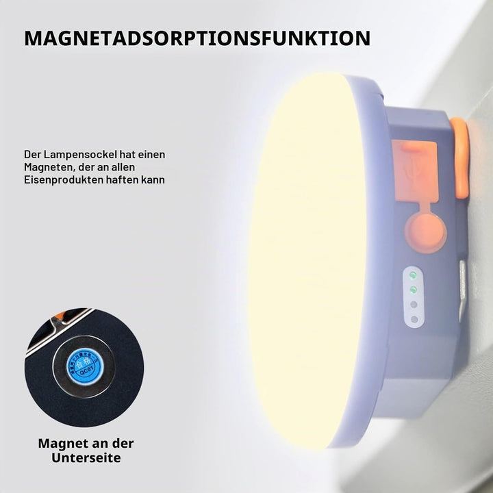 Camping Lampe mit Warme Farbe, LED Camping Laterne mit 5600mAh USB Aufladbar, 3 Helligkeiten Leuchtm