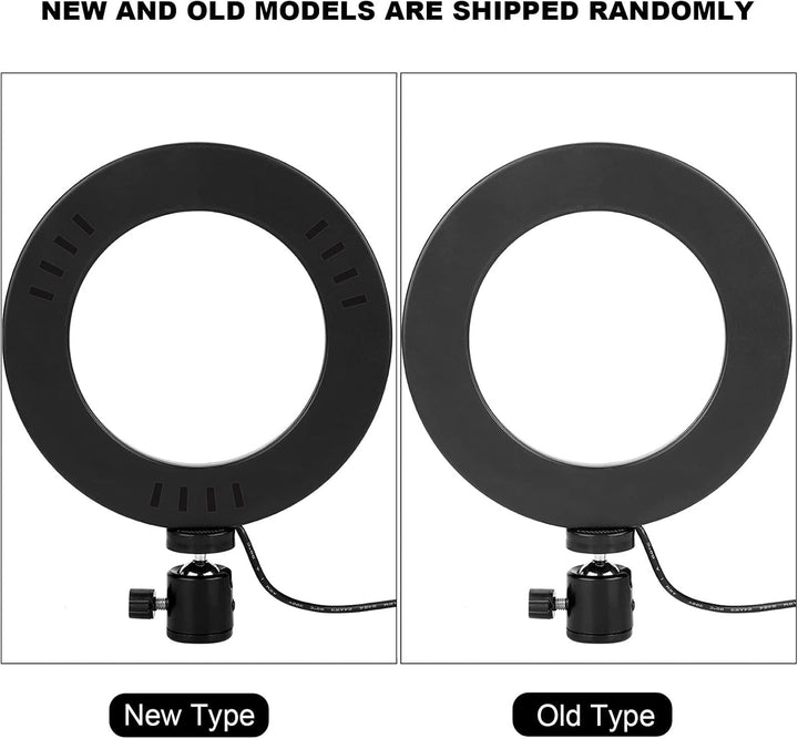 6 Zoll Rundes LED-Ringlicht, USB-Schnittstelle Dreifarbige Temperatur, 10 Stufen Einstellbare Dimmba