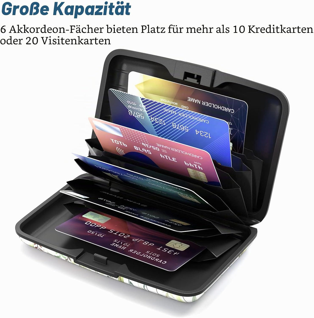Kreditkartenetui, Mini-Aluminium-Kartenetui, RFID-Blockierung, schlankes Metall-Hartschalenetui für