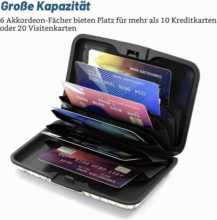 Kreditkartenetui, Mini-Aluminium-Kartenetui, RFID-Blockierung, schlankes Metall-Hartschalenetui für