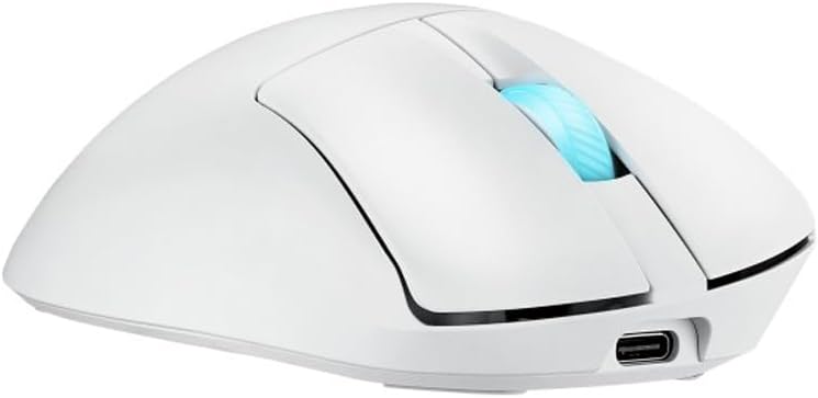 ASUS ROG Keris II Origin White Wireless RGB Gaming-Maus (ergonomisch, FPS Esport 65g leicht, ROG Aim
