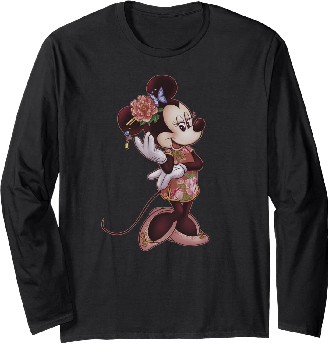 Disney Mickey And Friends Minnie Year Of The Mouse Floral Langarmshirt