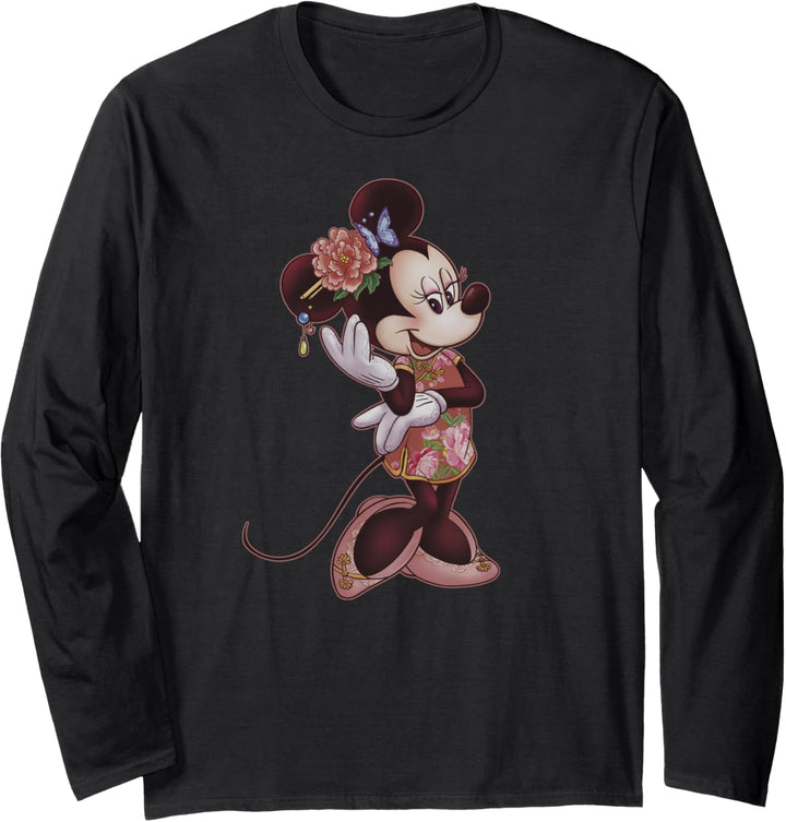 Disney Mickey And Friends Minnie Year Of The Mouse Floral Langarmshirt