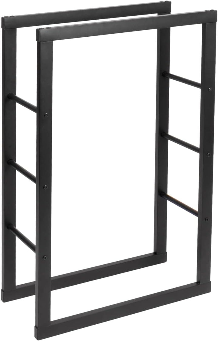 VOSS.garden Brennholzregal Stahl, Kaminholzregal, Feuerholzregal 60x25x100cm, schwarz