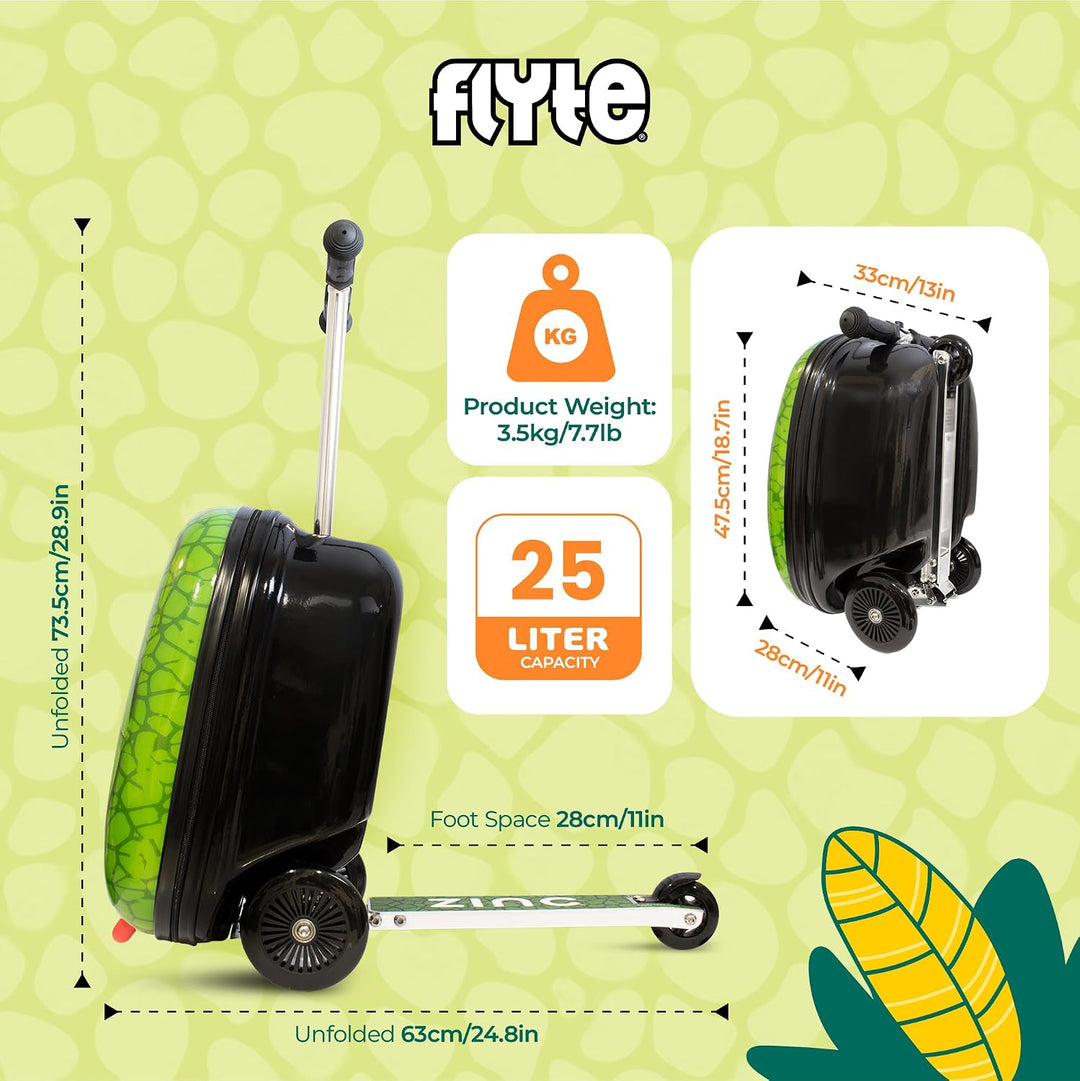 Flyte Scooter Koffer - 2-in-1, 45 cm Reisekoffer Kinder, 25 Liter Fassungsvermögen Kinderkoffer Hand