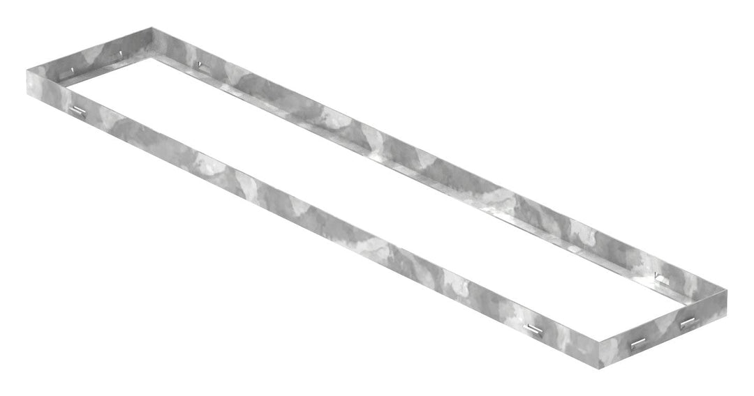 Fenau - Gitterrost-Zarge 200 x 1000 x 33 mm für Rosthöhe von 30 mm, verzinkt – mit Aussparung für Ma